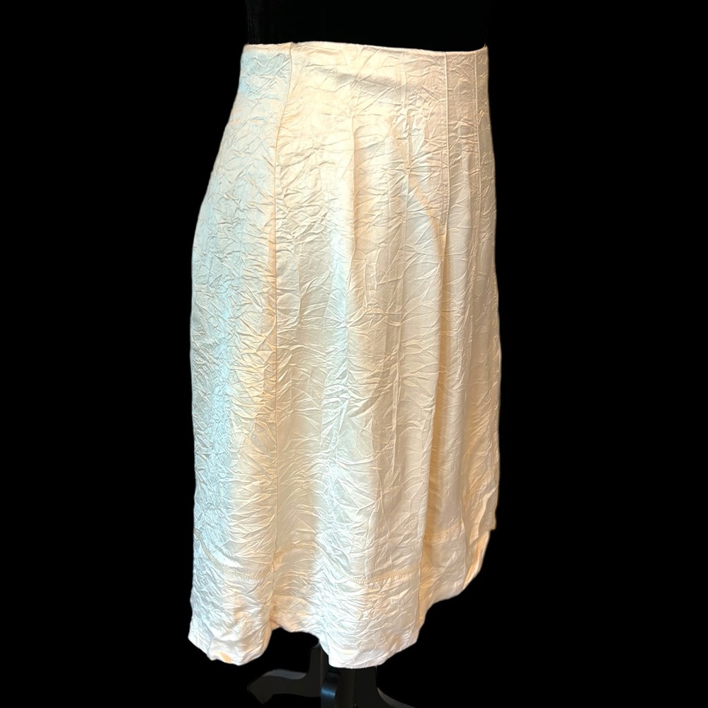 People Like Frank Cream Crinkle Silky Skirt Size 14 - Picture 5 of 9